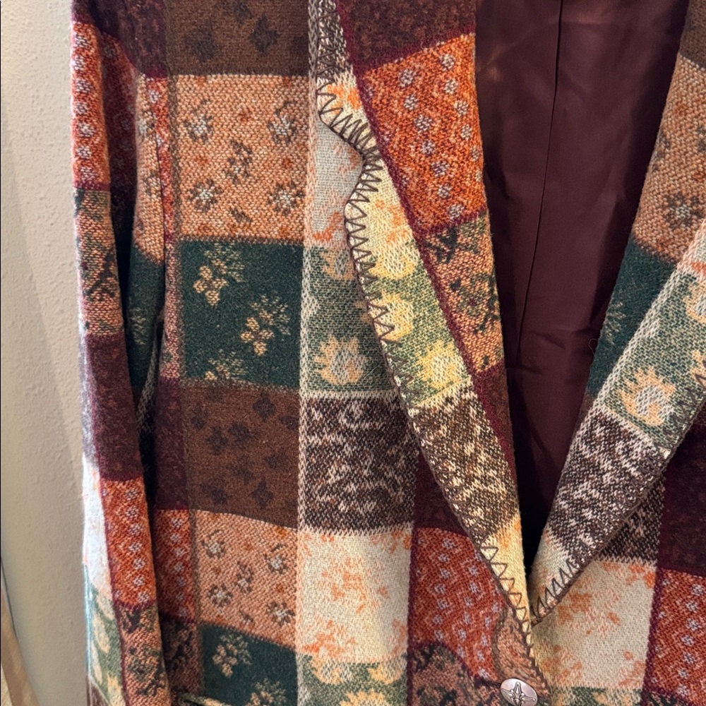 Studio Works Multicolor Patchwork Blazer - image 3